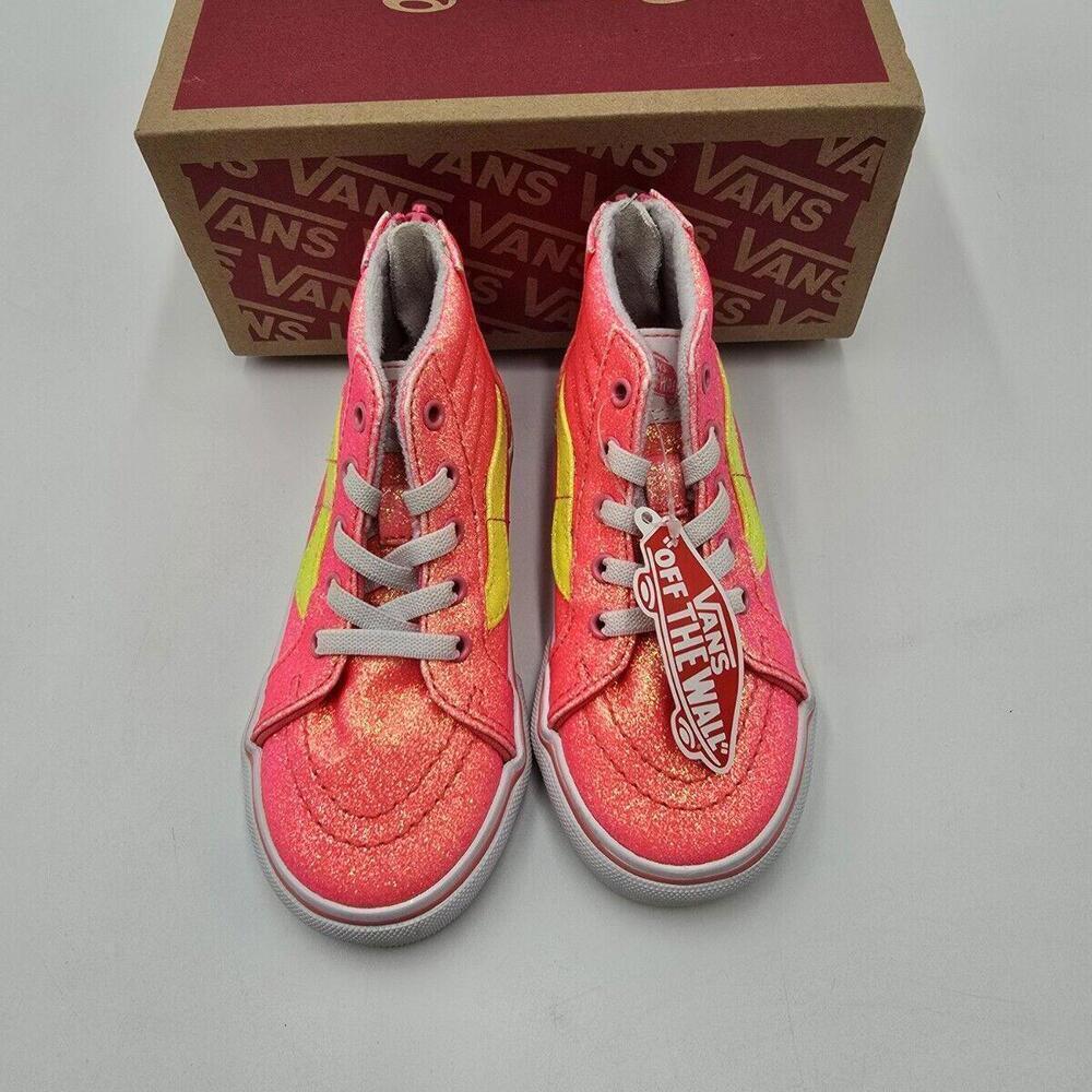 Vans Sk8 - Hi Zip Eight Pink High Top Brand New In Box